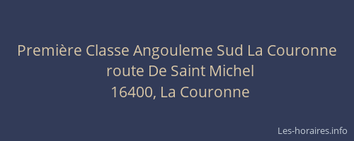 Premi&egrave;re Classe Angouleme Sud La Couronne