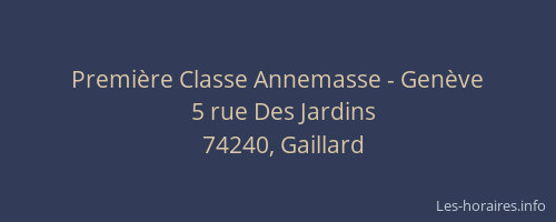 Première Classe Annemasse - Genève