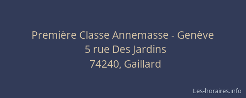 Premi&egrave;re Classe Annemasse - Gen&egrave;ve