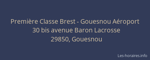 Première Classe Brest - Gouesnou Aéroport