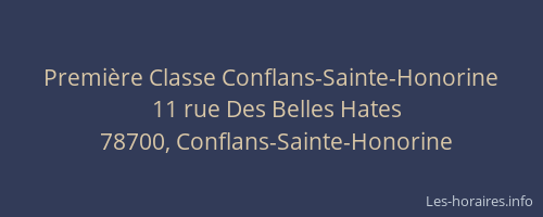 Première Classe Conflans-Sainte-Honorine