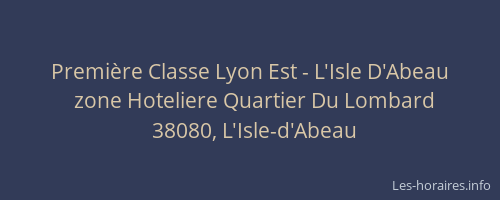 Première Classe Lyon Est - L'Isle D'Abeau