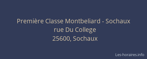 Première Classe Montbeliard - Sochaux