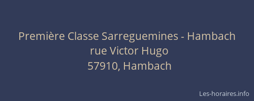 Première Classe Sarreguemines - Hambach