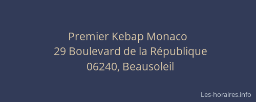 Premier Kebap Monaco