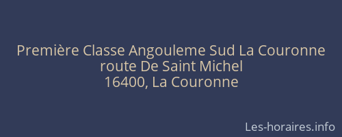 Première Classe Angouleme Sud La Couronne