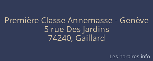 Première Classe Annemasse - Genève