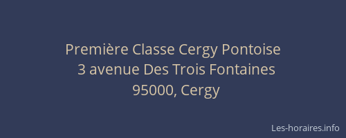 Première Classe Cergy Pontoise