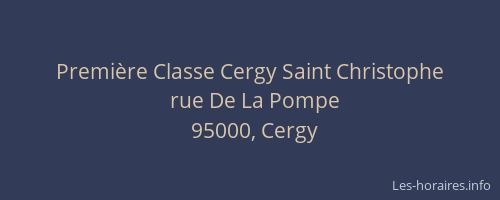 Première Classe Cergy Saint Christophe