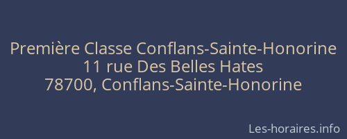 Première Classe Conflans-Sainte-Honorine