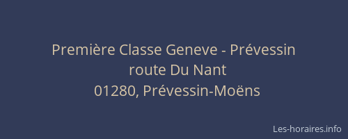 Première Classe Geneve - Prévessin