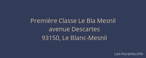 Première Classe Le Bla Mesnil
