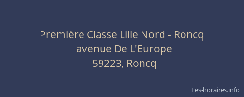 Première Classe Lille Nord - Roncq