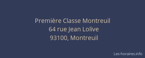 Première Classe Montreuil