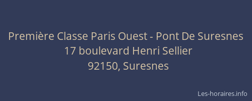 Première Classe Paris Ouest - Pont De Suresnes