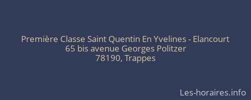 Première Classe Saint Quentin En Yvelines - Elancourt