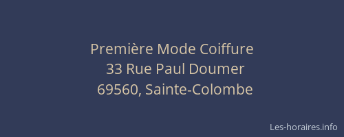 Première Mode Coiffure
