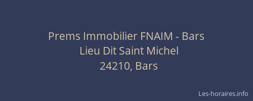 Prems Immobilier FNAIM - Bars