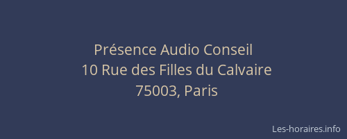 Présence Audio Conseil