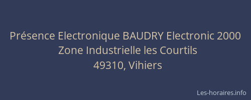 Présence Electronique BAUDRY Electronic 2000