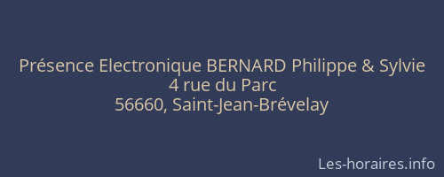 Présence Electronique BERNARD Philippe & Sylvie