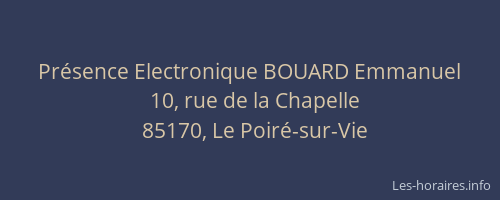 Présence Electronique BOUARD Emmanuel