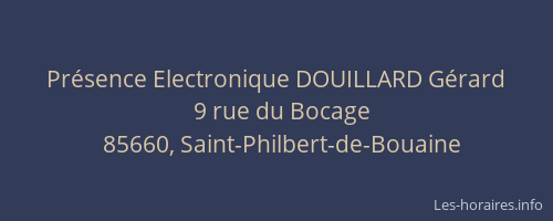 Présence Electronique DOUILLARD Gérard