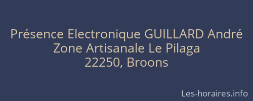 Présence Electronique GUILLARD André