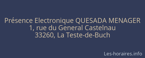 Présence Electronique QUESADA MENAGER