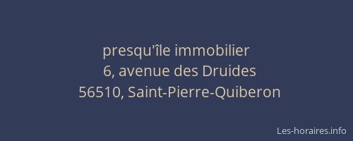 presqu'&icirc;le immobilier