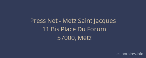 Press Net - Metz Saint Jacques