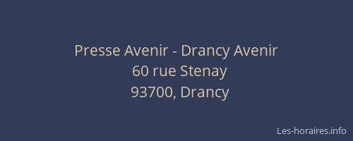 Presse Avenir - Drancy Avenir