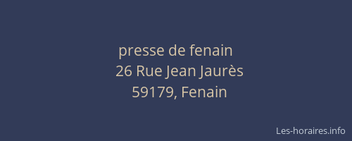 presse de fenain
