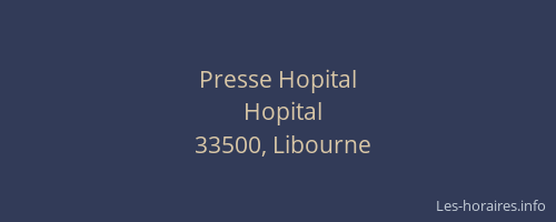 Presse Hopital