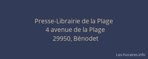 Presse-Librairie de la Plage