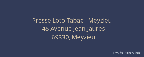 Presse Loto Tabac - Meyzieu