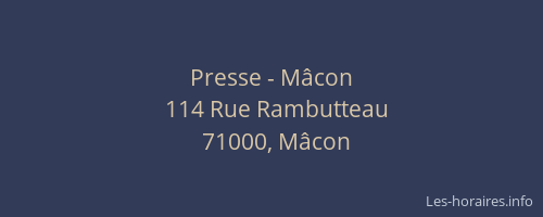 Presse - Mâcon