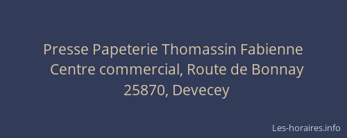 Presse Papeterie Thomassin Fabienne