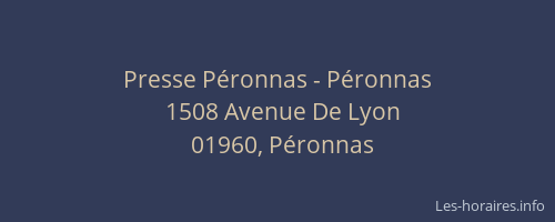 Presse Péronnas - Péronnas