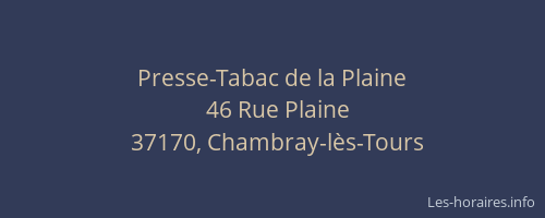 Presse-Tabac de la Plaine
