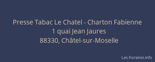Presse Tabac Le Chatel - Charton Fabienne