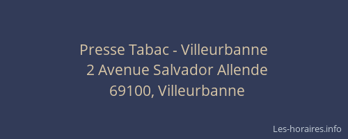 Presse Tabac - Villeurbanne