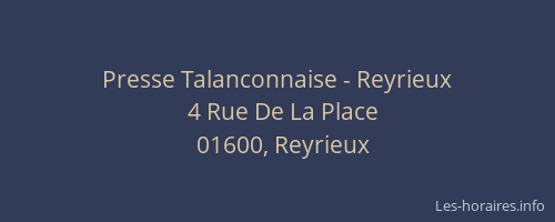 Presse Talanconnaise - Reyrieux