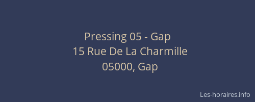 Pressing 05 - Gap