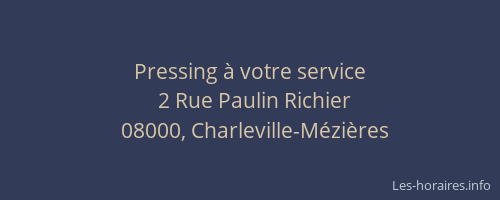 Pressing à votre service