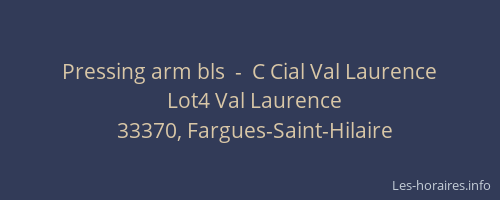 Pressing arm bls  -  C Cial Val Laurence