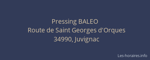 Pressing BALEO