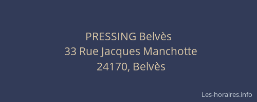 PRESSING Belv&egrave;s