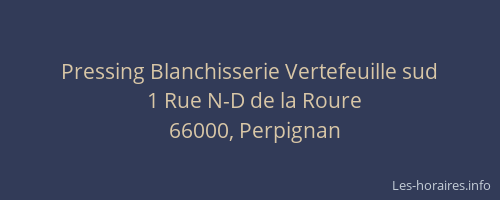 Pressing Blanchisserie Vertefeuille sud