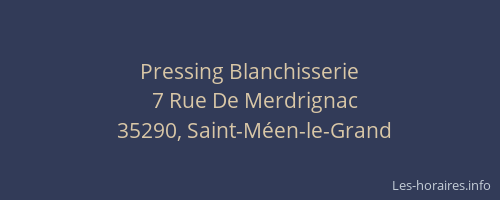 Pressing Blanchisserie